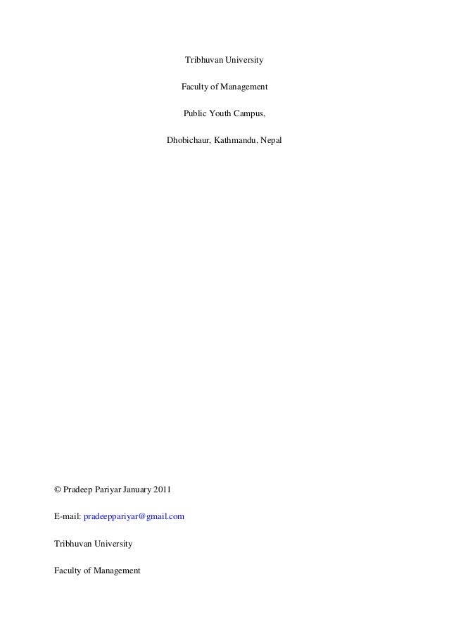 bbs 4th year finance project report topics bbs 4th year project report sample 2018